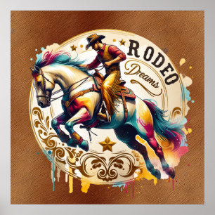 Poster Cool Cowboy Rodeo rêve