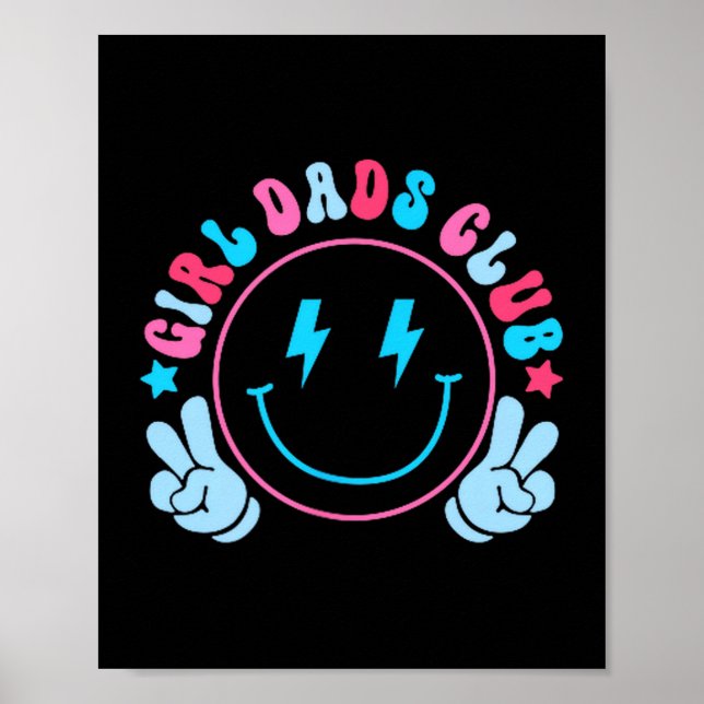 Poster Cool Dads Club Father's Day From Daughter Son Funn (Devant)