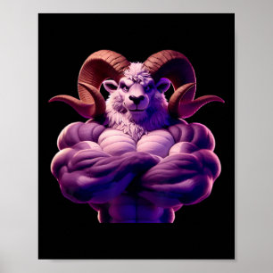 Poster Cool de musculation de soufflante de bélier massiq
