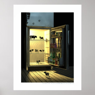 Poster Cool de vaches de Les - les vaches à cool