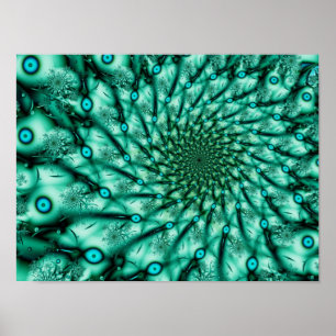 Poster Cool d'explosion Art Fractal Abstrait