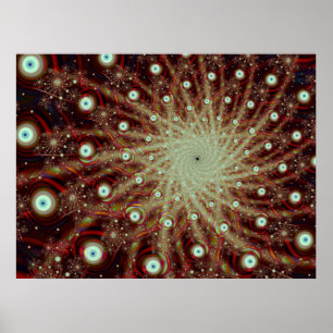 Poster Cool d'explosion Art Fractal Abstrait