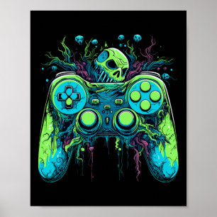 Poster Cool éffrayant Jeu vidéo contrôleur de jeu 1