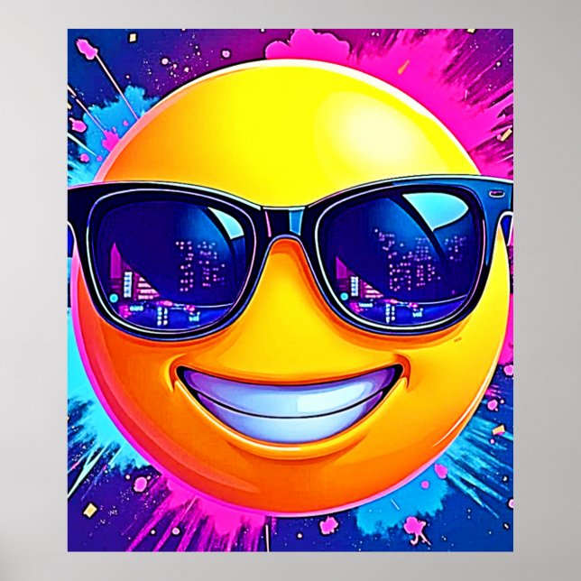 Poster Cool 😎 Emoji Fun (Devant)