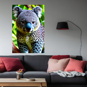 Poster Cool et adorable hybride Jaguar Koala   Art AI