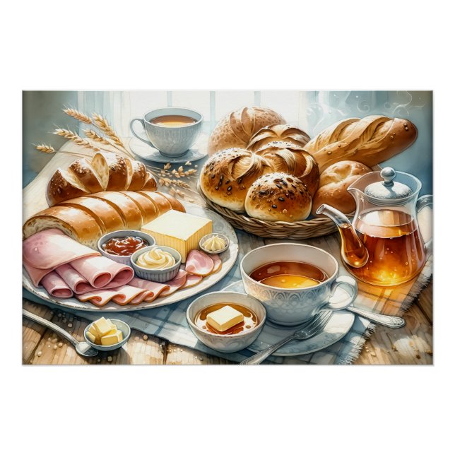 Poster Cool gourmets sandwich pain viande (Devant)