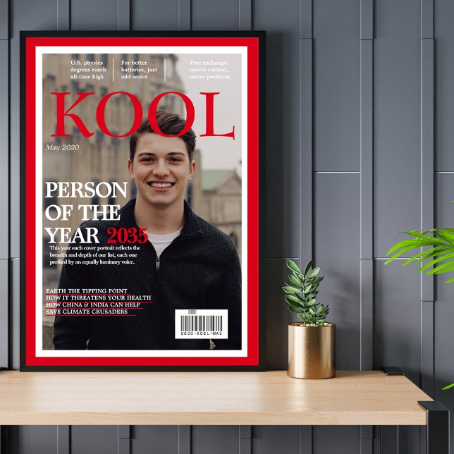 Poster Cool Graduation Fake Magazine Couverture photo (Créateur téléchargé)