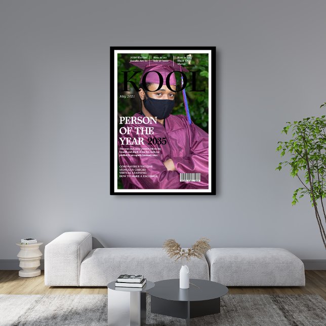 Poster Cool Graduation Fake Magazine Couverture photo noi (Créateur téléchargé)
