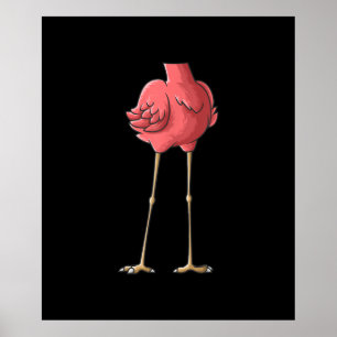 Poster Cool Headless Flamingo Halloween Lazy