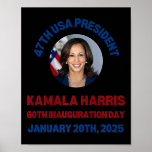 Poster Cool Kamala Harris 2024 Jour d'Inauguration Souven