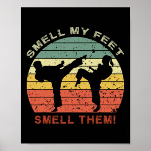 Poster Cool Karate Funny Sens Mes Pieds Karate Pour Garço