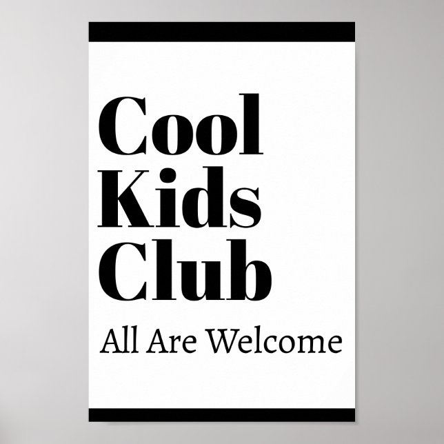 Poster Cool Kids Club Simple Style Moderne Tutorat d'écol (Devant)