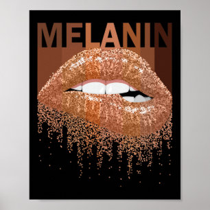 Poster Cool Melanin Queen Lips femmes Black Queen Africai