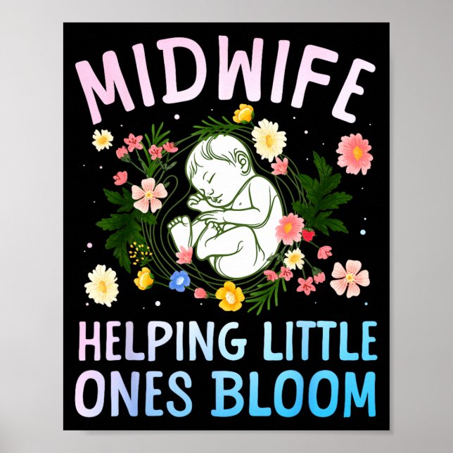 Poster Cool Midwife Art For Women Midwifery Doula Nursing (Devant)