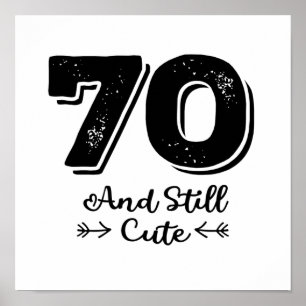 Poster cool mignon 70e anniversaire citation des paroles