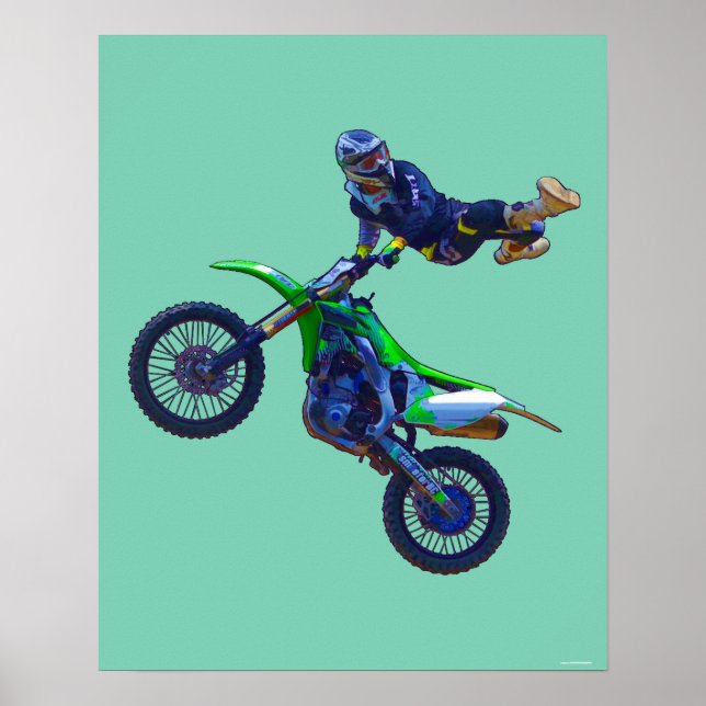 Poster Cool Motocross Extreme Freestyle Stunt Art 5 (Devant)
