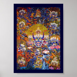 Poster Cool oriental tangka Yamantaka mort dieu tatouage