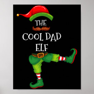 Poster Cool Papa Elf Correspondant Famille Groupe Noël