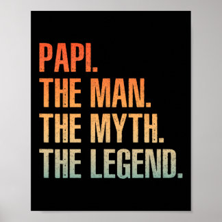 Poster Cool Papi Pour Hommes Papa Grand-Père Homme Mythe