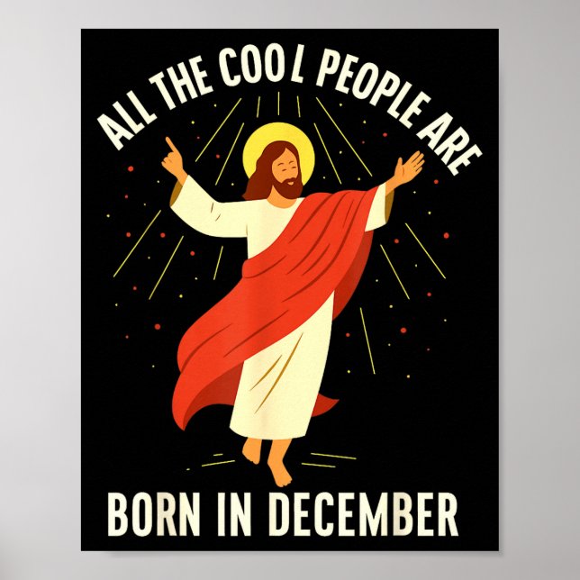 Poster Cool People Are Born In December Christian  (Devant)