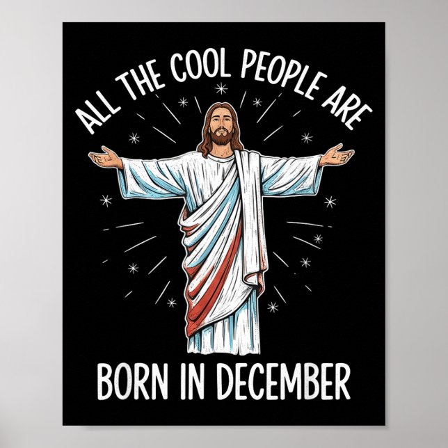 Poster Cool People December Birthday Sritual Theme  (Devant)
