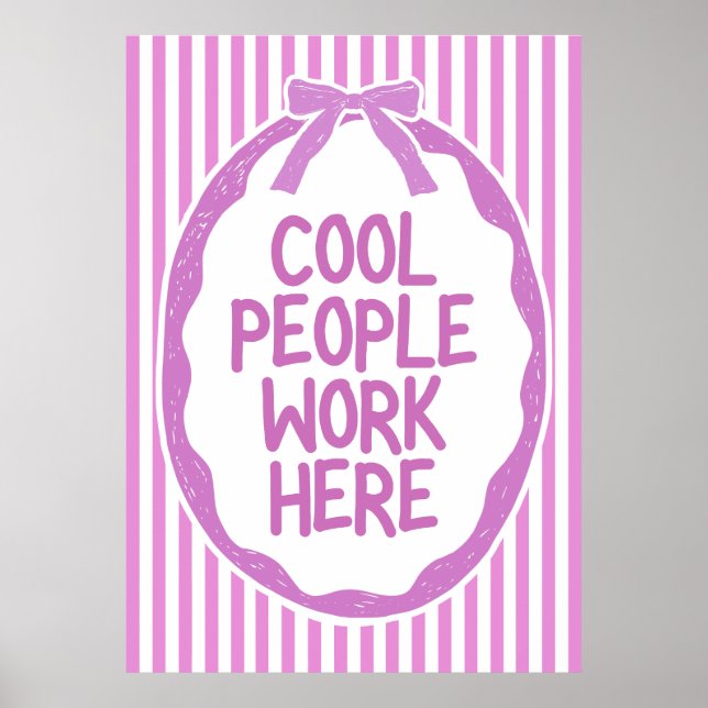 Poster Cool People Work (Devant)