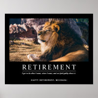 Cool personnalisé Relaxant Lion retraite personnal