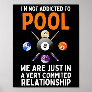 Poster Cool Pool Art Pour Hommes Femmes Garçons Billard 8
