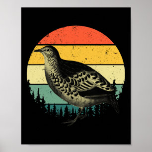Poster Cool Quail Art Hommes Femmes Chasseur d'oiseaux Qu