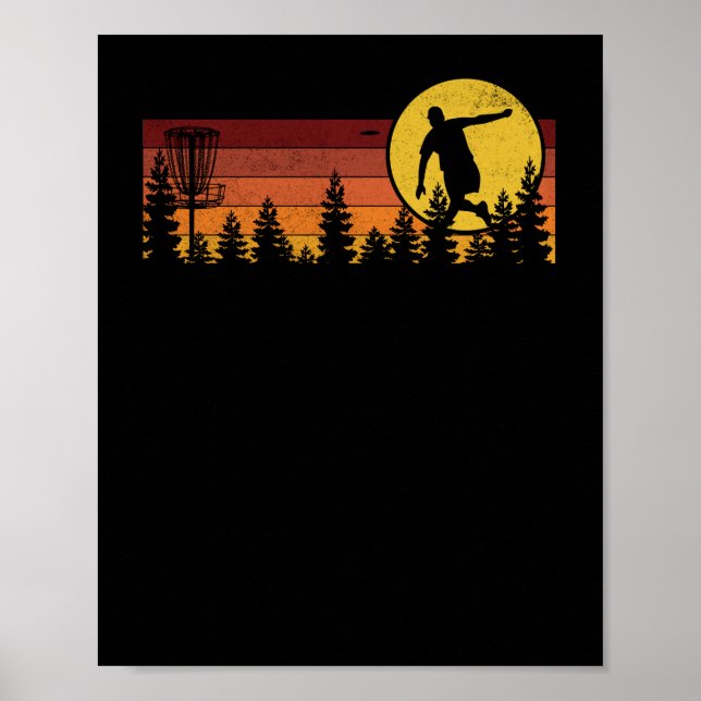 Poster Cool Retro Disque Golf Sport (Devant)