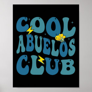 Poster Cool rétro super Abuelos Club Fête des pères Nouve
