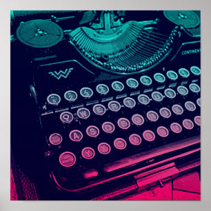 Poster Cool Retro Vintage Typewriter Pop Art