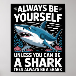Poster Cool Shark Novelty Pour Hommes Femmes Ventilateur