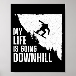 Poster Cool Snowboard Art Pour Hommes Femme Planche À Nei