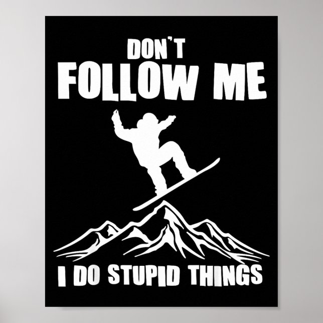 Poster Cool Snowboarding Art For Men Women Snowboard Snow (Devant)