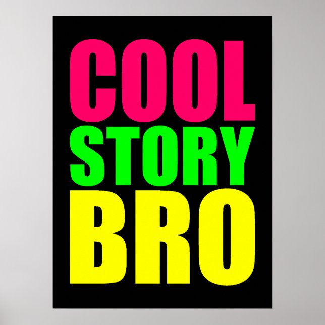 Poster Cool Story Bro dans le style néon (Devant)