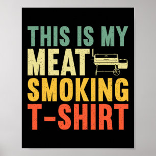 Poster Cool Viande Fumer Art Pour Hommes Femmes Barbecue 
