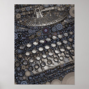 Poster Cool Vintage machine à écrire Design moderne Pop A