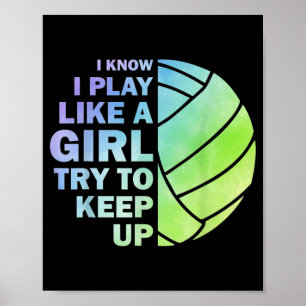 Poster Cool Volleyball For Women Girls Youth Volleyball T
