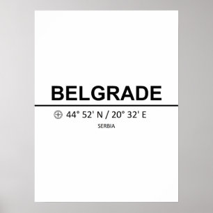 Poster Coordinates de Belgrade