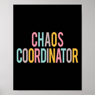 Poster Coordinateur du Chaos Jour d'appréciation colorée 