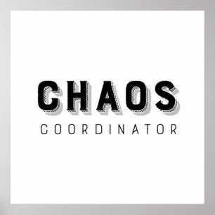 Poster Coordinateur du Chaos Typographie