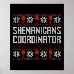 Poster Coordonnateur de Shenanigans Sweat de Noël laid