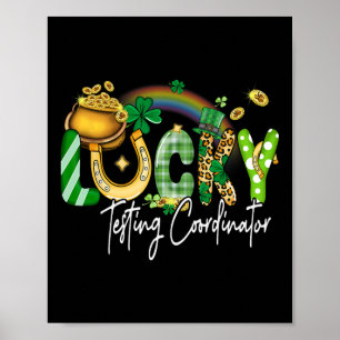 Poster Coordonnateur de tests chanceux Saint-Patrick Fami