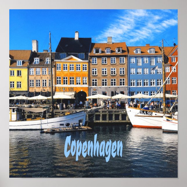 Poster Copenhague Danemark Capital Canal Homes Nyhavn (Devant)