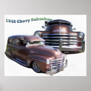 Poster Copie 1948 suburbaine d'art de Chevy III