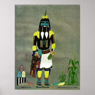 Poster Copie "à cheveux longs" de kachina