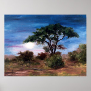 Poster Copie africaine d'affiche de lune
