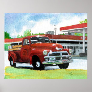 Poster Copie antique du camion 1954
