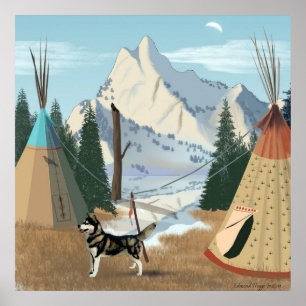 Poster Copie cherokee de village